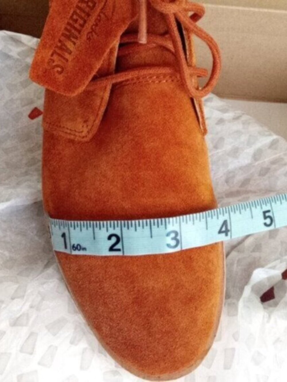Clarks Original Phenia Desert Orange Suede Lace-Up Desert Boots Womens Size 7.5M - Picture 5 of 16